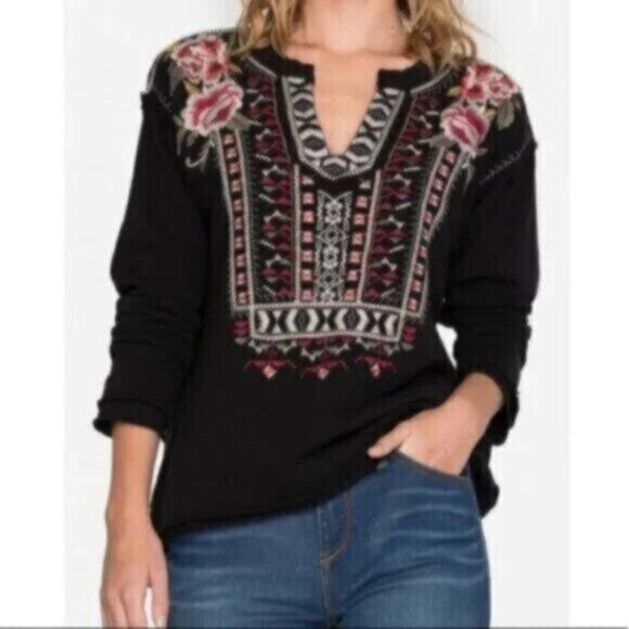 Johnny Was® Isadora Thermal Mix F.T. Pullover Sweatshirt - Picture 1 of 5